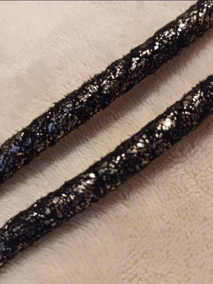 Women's belt used black with strass and chain