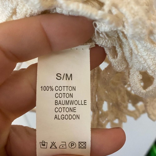Short-sleeve blouse size s/m beige