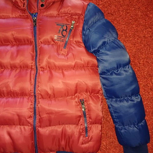 Fas Vogue 78 men's jacket used, dark red with blue