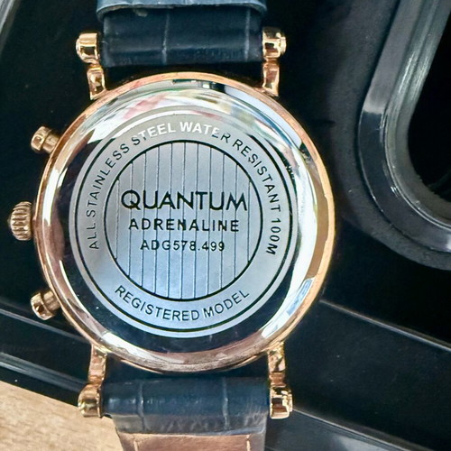 Quantum ADG578.499 watch like new, blue leather strap