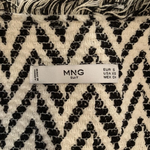 Mango wool jacket black and white size small like new