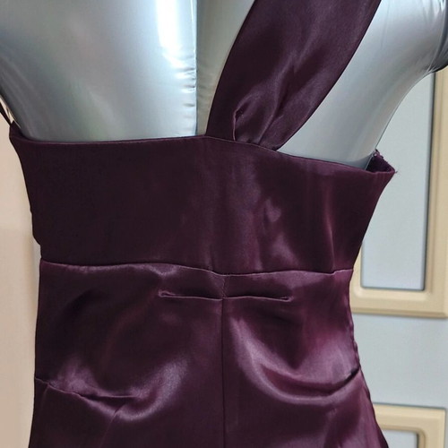 Purple-Melitzani Satin One Shoulder Dress Size S Like New