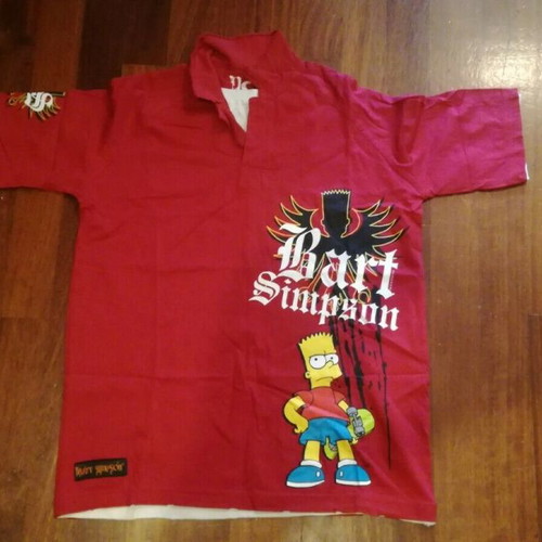 Bart Simpson shirt used, size 15-16 years, red