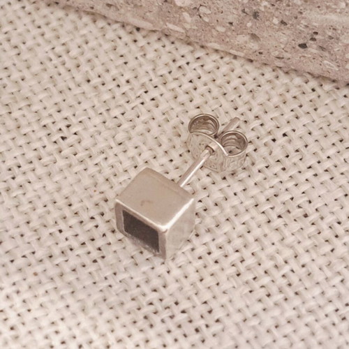 Handmade silver stud earrings 925, set of 3, geometry design, like new