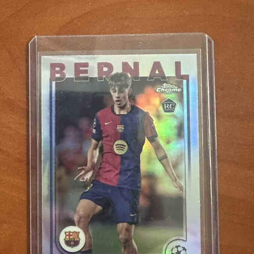 Topps Chrome Bernal RC Silver Barcelona card