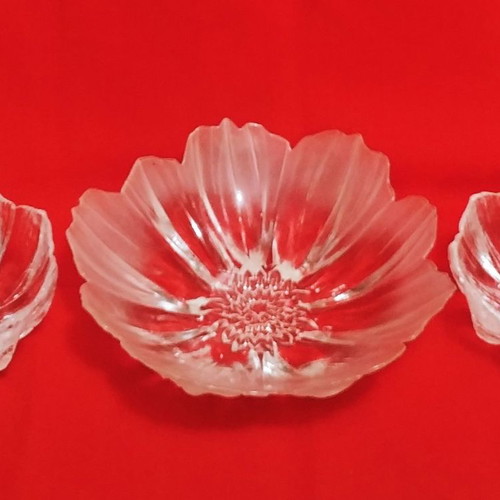 Anemone XL bowl handmade crystal Maleras by Mats Jonasson new