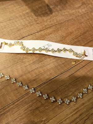 Σετ κολιέ και βραχιόλι ατσάλινο ολοκαίνουργιο χρυσαφί