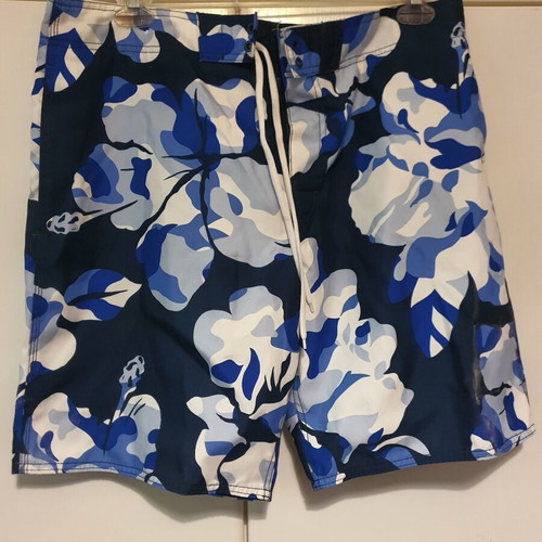 GAP swim shorts with blue floral pattern size L like new