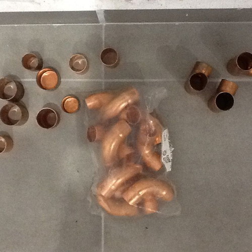 Copper fittings new in various sizes