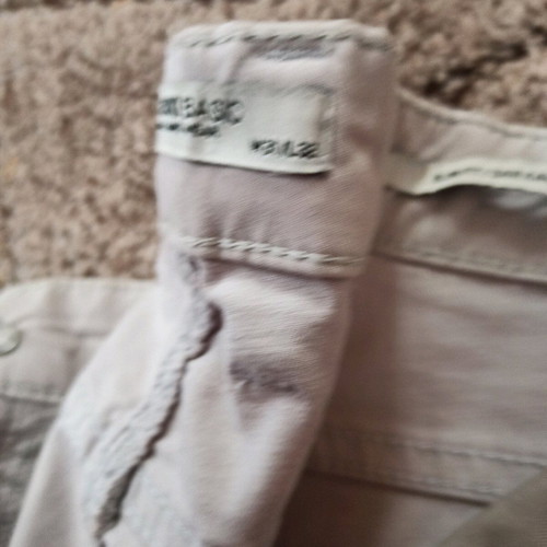 Men's fabric pants like new, white and beige