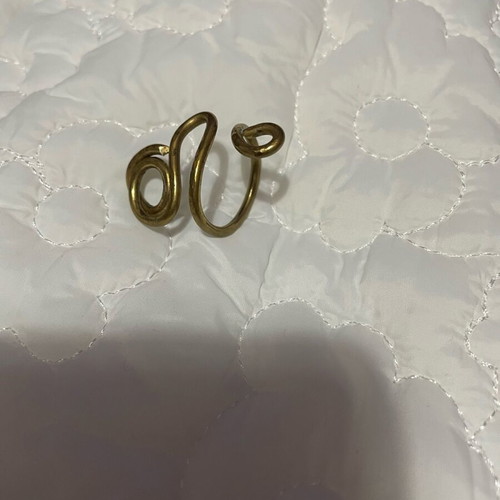 Gold-plated women's ring used, size 55-56, gold color