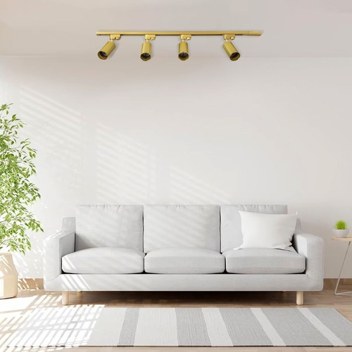LEO 60360 Ceiling Light Modern Rail with 4 Adjustable Aluminum Spots Gold