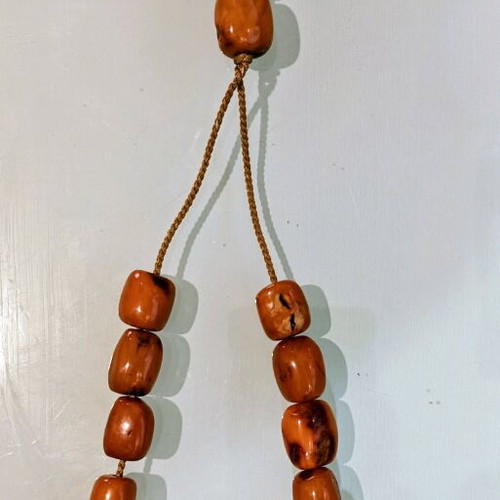 Royal amber worry beads new, handmade with aged appearance