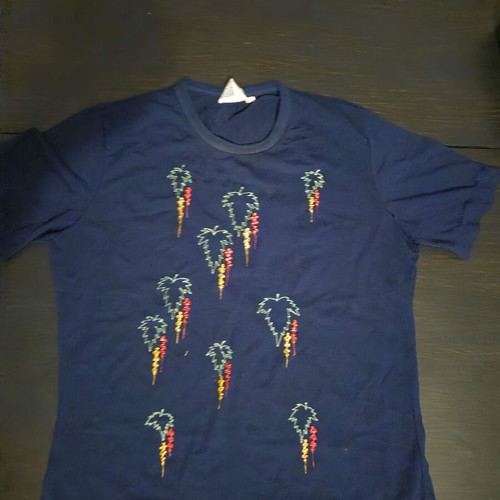 Acme blue t-shirt with embroidered design, like new, size L