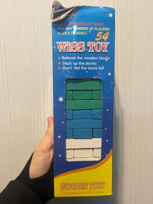 Wooden blocks game used