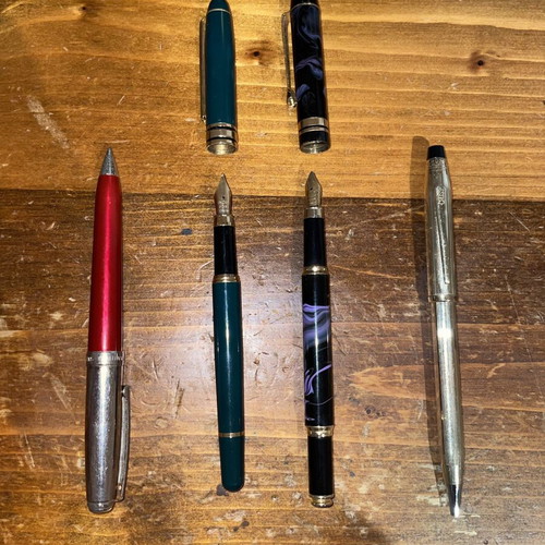 Pen set used with Cross, Sheaffer 100 Red, and Iridium Point nibs