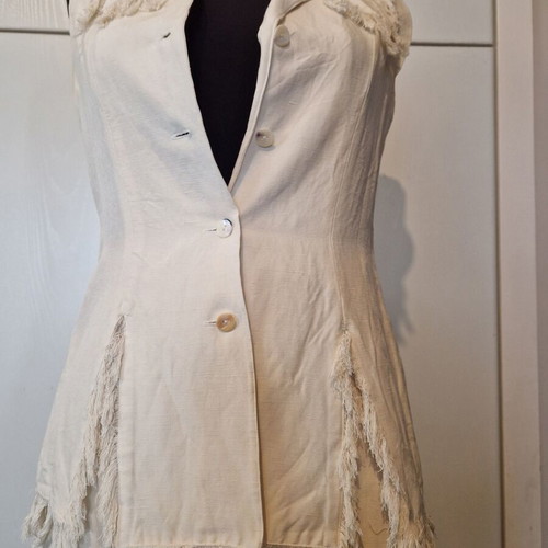 Naturale vintage skirt and vest made of silk and linen like new
