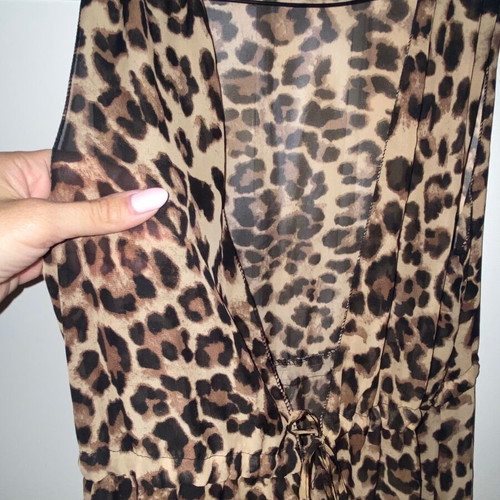 Maxi leopard airy kimono for the beach