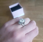 Silver ring 925 like new, impressive, diameter 1.8