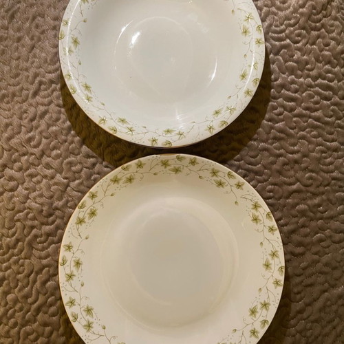 Chodziez porcelain dinnerware set from Poland with gold finish new