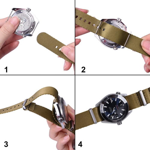 Nato Strap Style Premium Khaki 21mm - 22mm like new