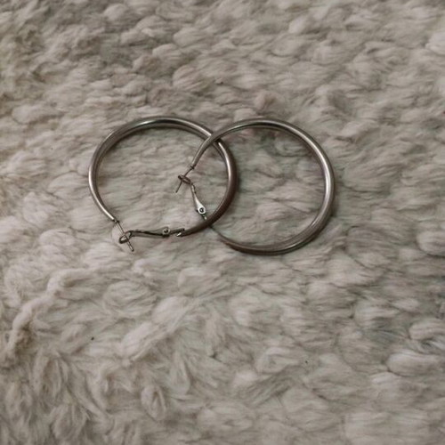 Hoop earrings used, slightly faded