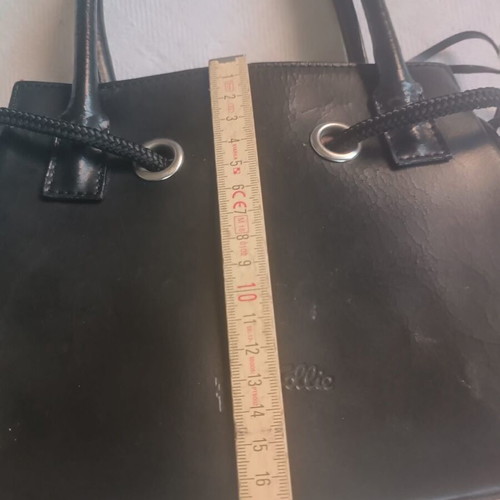 Folli Follie black women's handbag used, leather with red lining