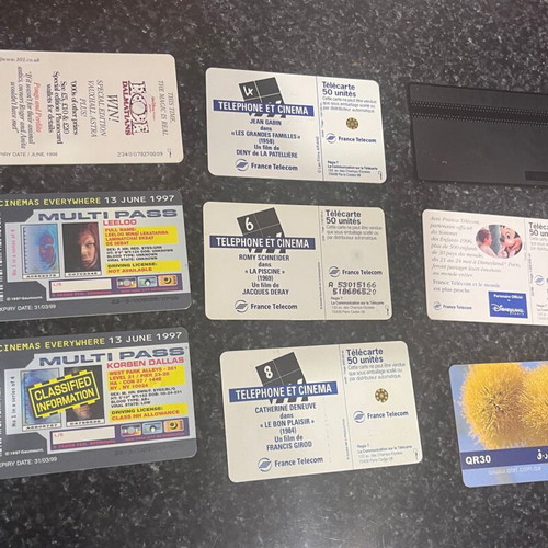 Foreign phone cards like new without damage