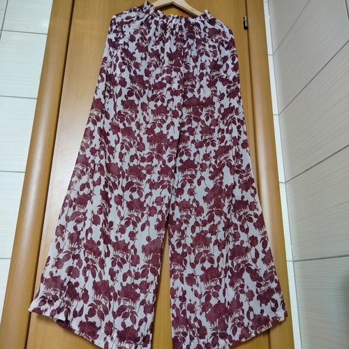 Vassia Kostara floral wide-leg pants, one size