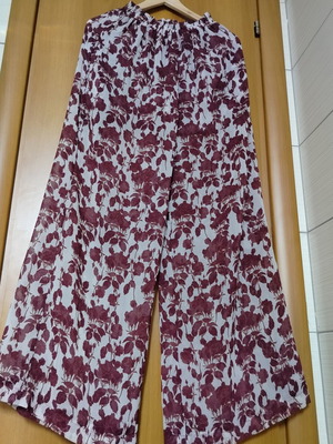 Vassia Kostara floral wide-leg pants, one size