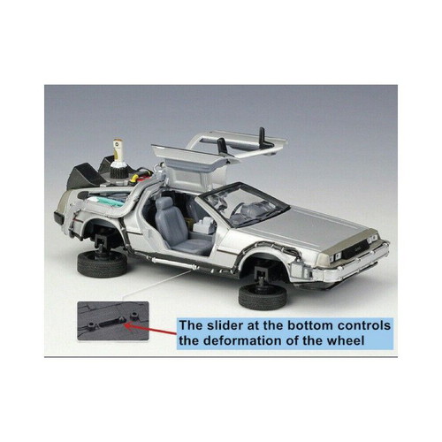 Welly Back to the Future II Time Machine DeLorean Fly Wheel 1:24 Toy Car new