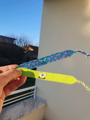 Handmade macrame bracelet with Disney Pixar's Boo made to order