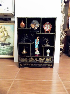Chinese ornate antique shelf used