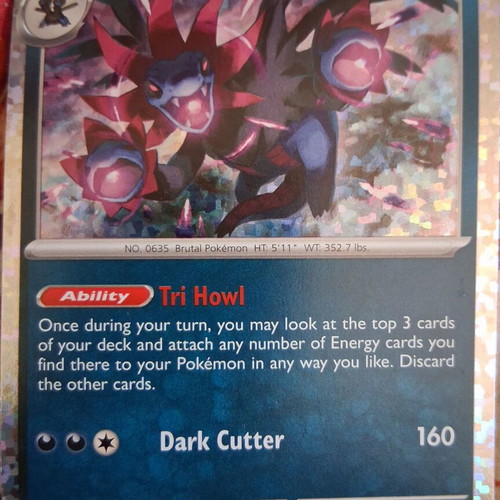 Hydreigon holographic Pokemon card