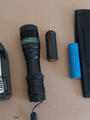 Φακός αλουμινίου LED σετ με zoom, ισχυρός 10W μπαταρία λιθίου 18650