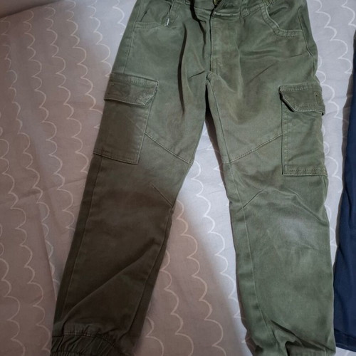 Boys' pants like new, Mayoral, size 110 cm, khaki and blue