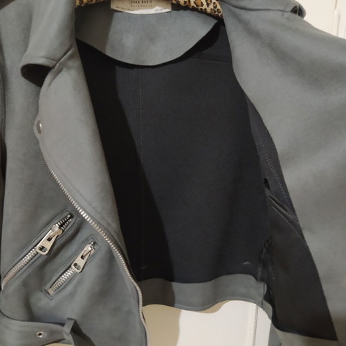 Zara suede jacket gray size medium like new