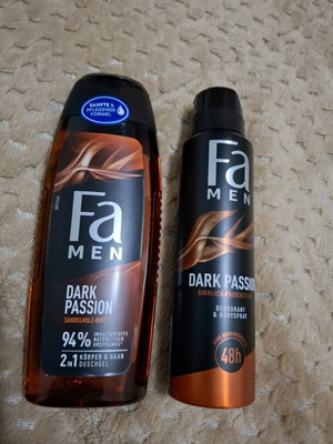 Fa Men Dark Passion deodorant and shower gel set for men new