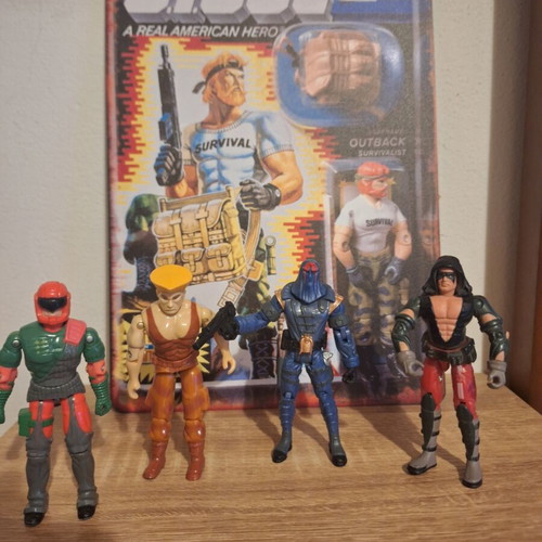 Gi Joe Figures like new with metal sign 20x30