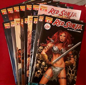 Κόμιξ Red Sonja, πωλούνται 18 τεύχη απο Dynamite Entertainment στα Αγγλικά πακέτο.