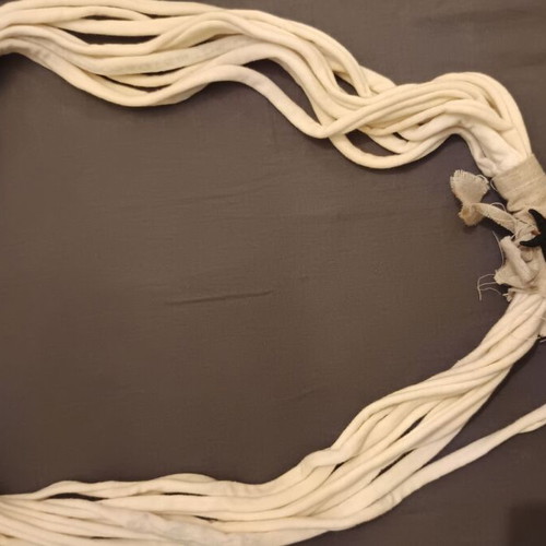 Neck accessory new, handmade with cotton fabric and black stars