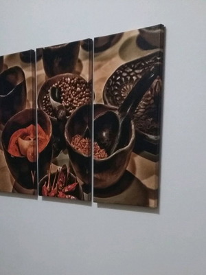 Triptych canvas set like new