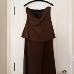 Zara long linen dress like new, brown, size M