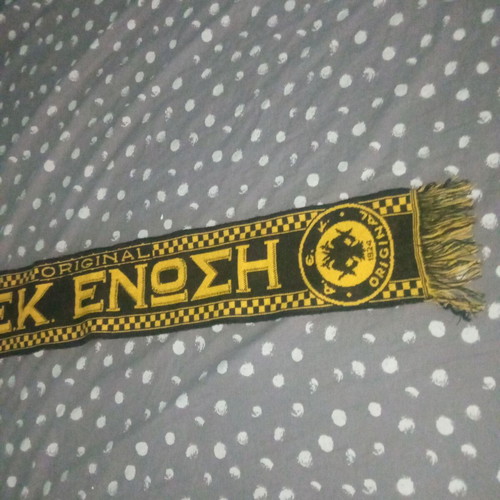 Vintage AEK Enosi collectible scarf used