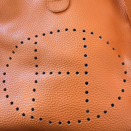 Hermès Evelyne PM Orange Clémence Leather Crossbody Bag