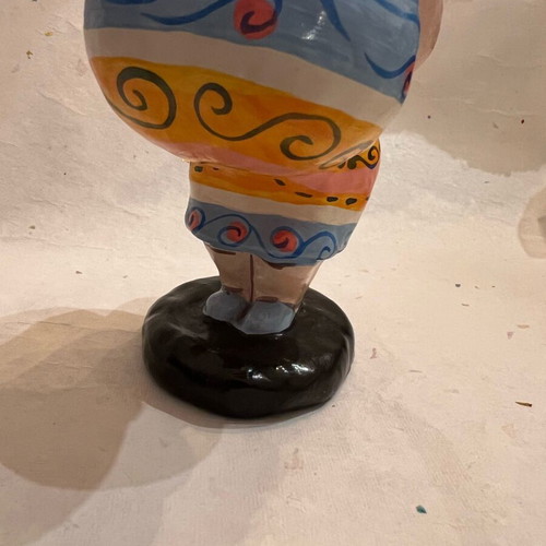 Decorative handmade figurine used, hand-painted