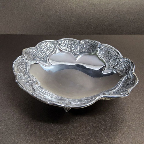 Silver Bowl Repoussé 925 Used Vintage Decorative