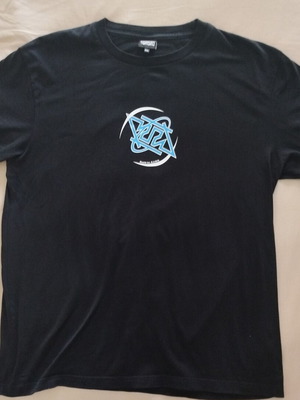 Muerte T Shirt black, like new, blue logo, XXL