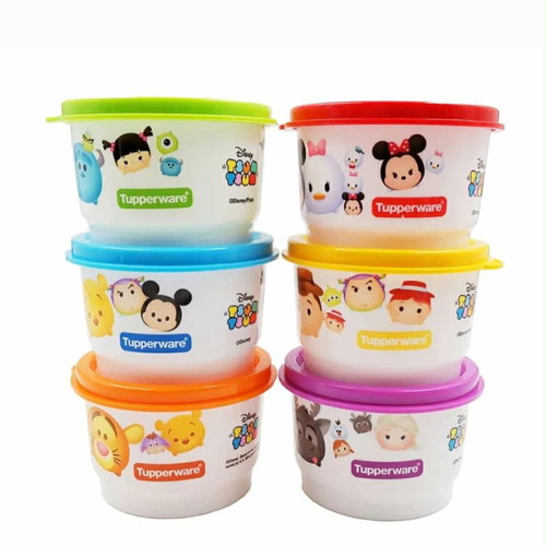 Disney Tsum Tsum Tupperware snack bowls set of 6 new