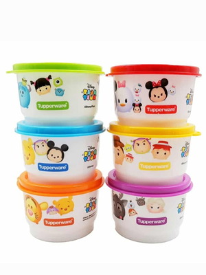 Disney Tsum Tsum Tupperware snack bowls set of 6 new